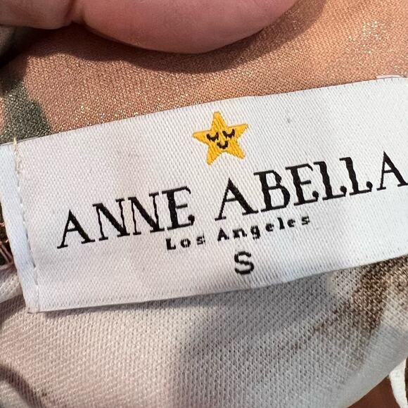 NWT ANNE ABELLA Los Angeles Shiny Floral Mini Dress SIZE S - Picture 3 of 4